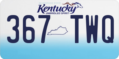KY license plate 367TWQ