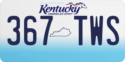 KY license plate 367TWS