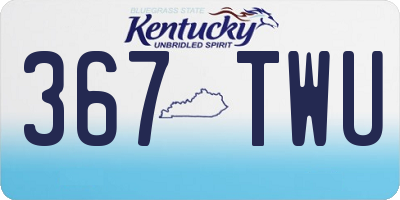 KY license plate 367TWU
