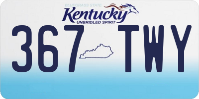 KY license plate 367TWY