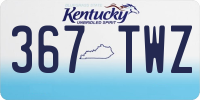 KY license plate 367TWZ