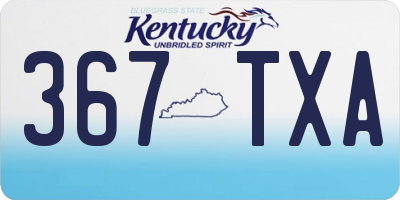 KY license plate 367TXA