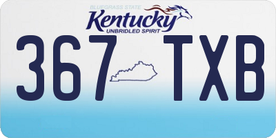 KY license plate 367TXB