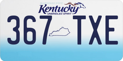 KY license plate 367TXE