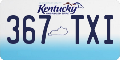 KY license plate 367TXI