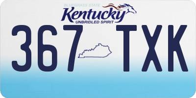 KY license plate 367TXK