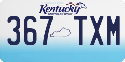 KY license plate 367TXM