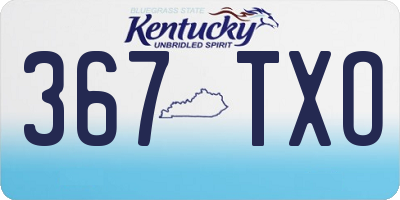 KY license plate 367TXO