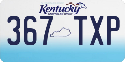 KY license plate 367TXP