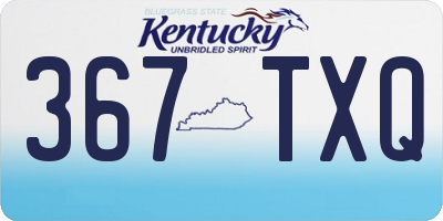 KY license plate 367TXQ