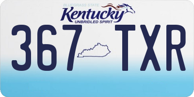 KY license plate 367TXR