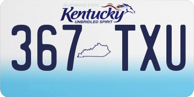 KY license plate 367TXU