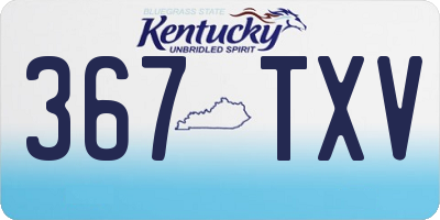 KY license plate 367TXV