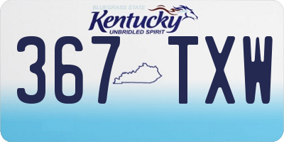 KY license plate 367TXW