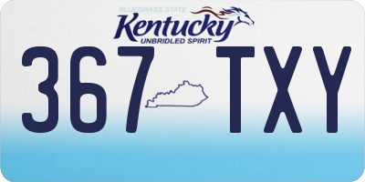 KY license plate 367TXY