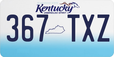 KY license plate 367TXZ