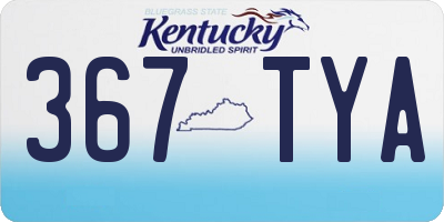 KY license plate 367TYA