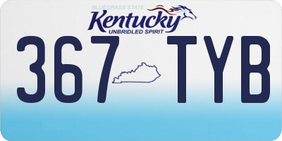 KY license plate 367TYB