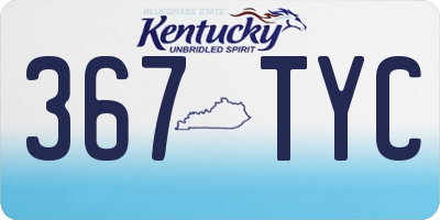 KY license plate 367TYC