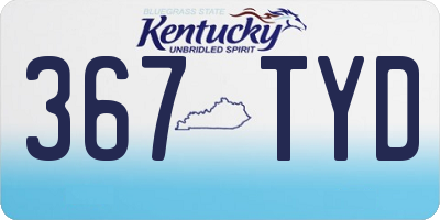 KY license plate 367TYD