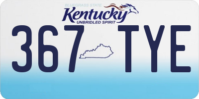 KY license plate 367TYE