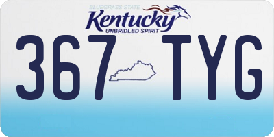 KY license plate 367TYG
