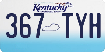 KY license plate 367TYH