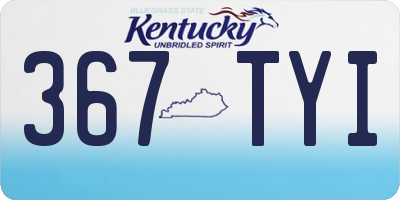 KY license plate 367TYI