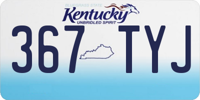 KY license plate 367TYJ