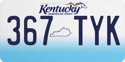 KY license plate 367TYK