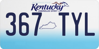 KY license plate 367TYL