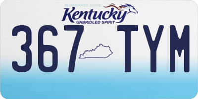 KY license plate 367TYM