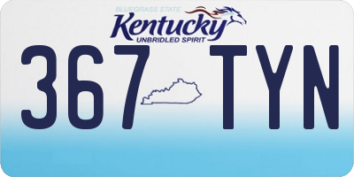 KY license plate 367TYN