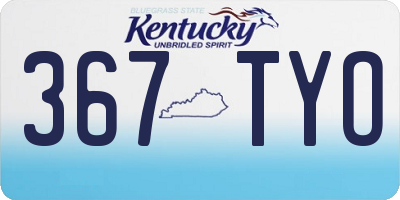 KY license plate 367TYO