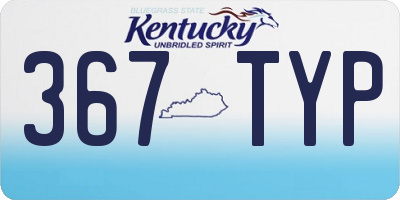 KY license plate 367TYP