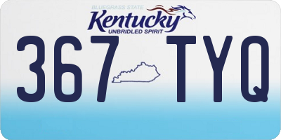 KY license plate 367TYQ