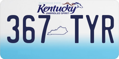 KY license plate 367TYR
