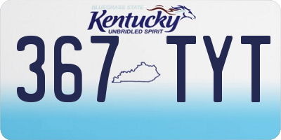 KY license plate 367TYT