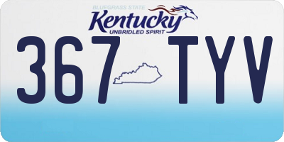 KY license plate 367TYV