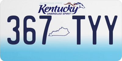 KY license plate 367TYY