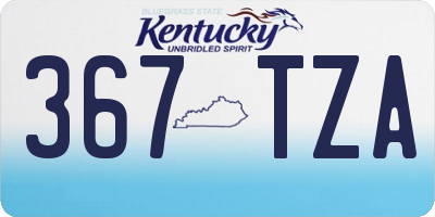 KY license plate 367TZA