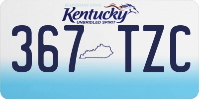 KY license plate 367TZC