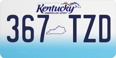 KY license plate 367TZD