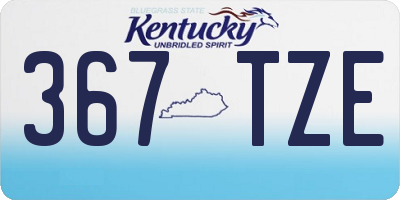 KY license plate 367TZE