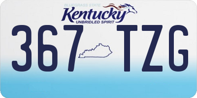 KY license plate 367TZG