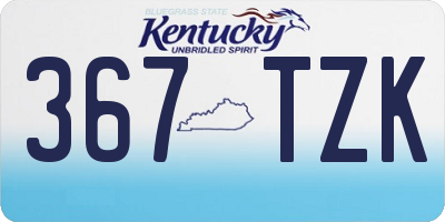 KY license plate 367TZK
