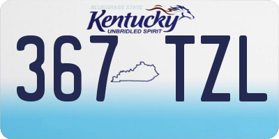 KY license plate 367TZL