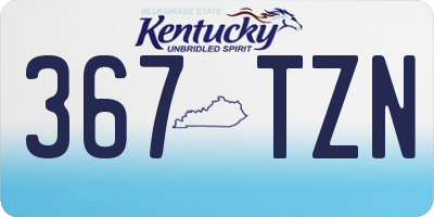 KY license plate 367TZN