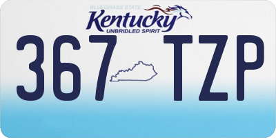 KY license plate 367TZP