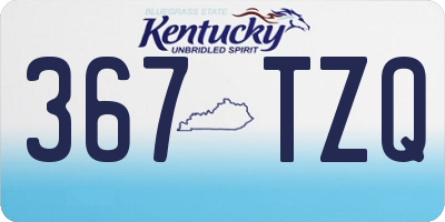 KY license plate 367TZQ